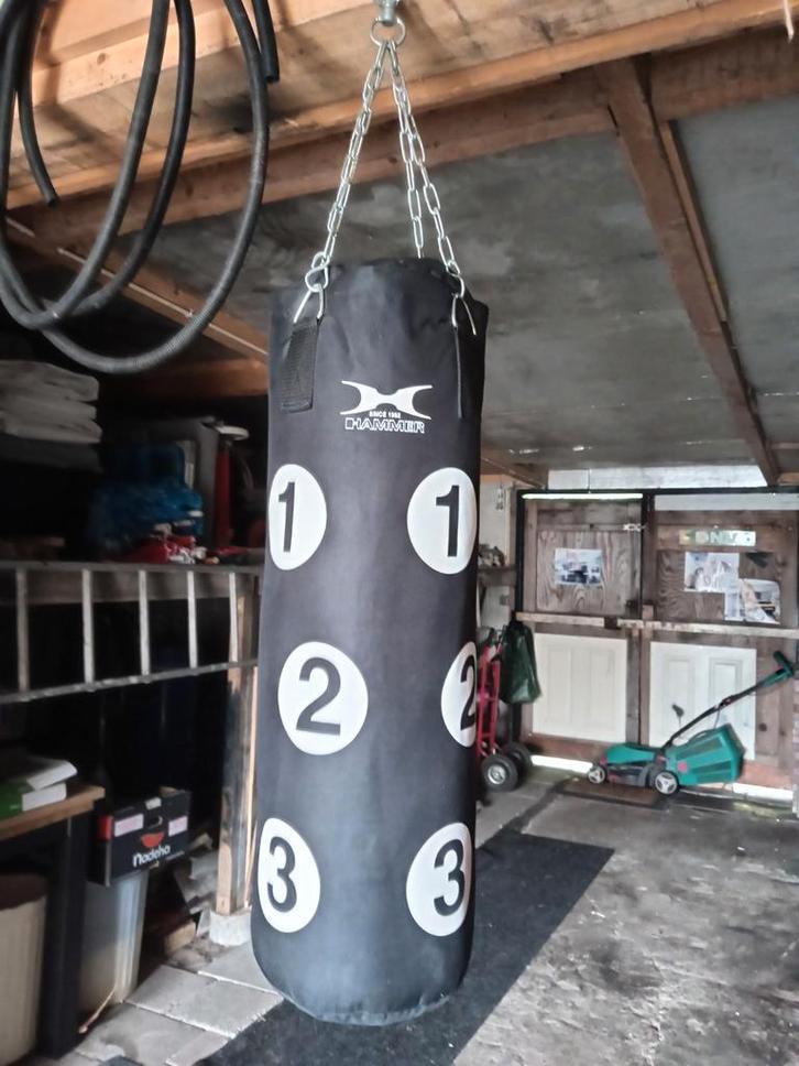 Hammer Bokszak met nummers, Sport en Fitness, Boksen, Zo goed als nieuw, Bokszak, Ophalen