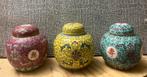 Drie Chinese Wan Shou Wu Jiang gemberpotten, Ophalen of Verzenden