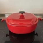 Vintage Le Creuset braadpan La mama Enzo Mari 33 cm, Huis en Inrichting, Keuken | Potten en Pannen, Gebruikt, Gietijzer, Ophalen of Verzenden
