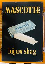 Emaille reclamebord van Mascotte bij uw shag, Ophalen of Verzenden, Gebruikt, Reclamebord