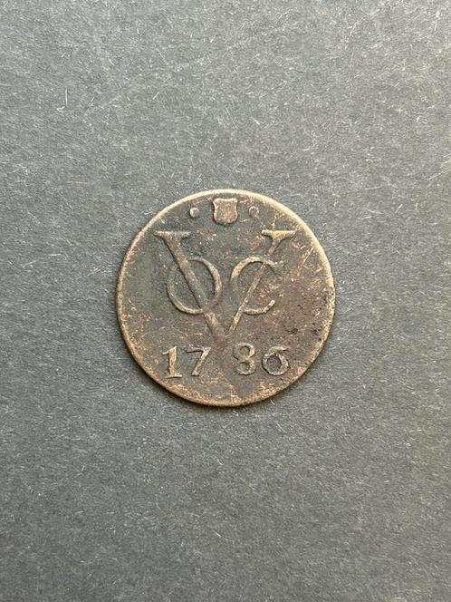 VOC Duit Utrecht, 1786, Postzegels en Munten, Munten | Nederland, Overige waardes, Vóór koninkrijk, Ophalen of Verzenden