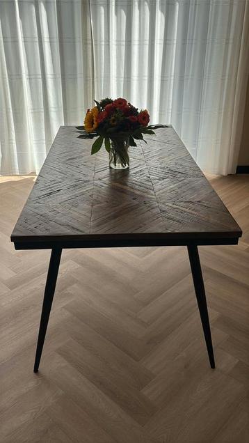 BePureHome Rhombic Eettafel - Teakhout & Metaal beschikbaar voor biedingen