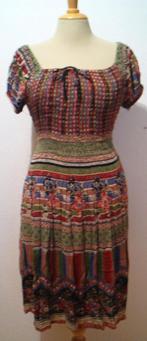 Batik/Ibiza/hippie/boho print jurkje! L, Bruin, Verzenden, Maat 42/44 (L), Zo goed als nieuw