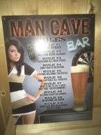 Man Cave Rules reclameplaat, Ophalen of Verzenden, Nieuw
