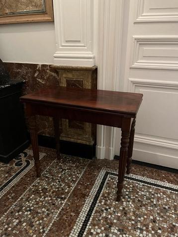 ANTIEKE SIDETABLE BIJZETTAFEL KAARTTAFEL FRANS 1870 beschikbaar voor biedingen