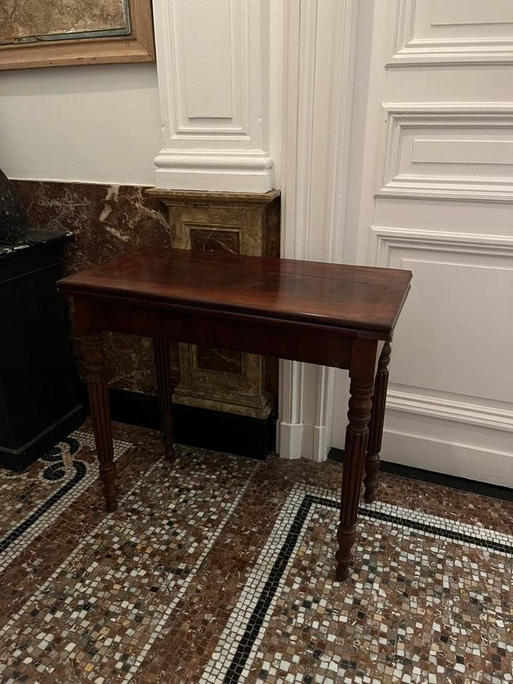 ANTIEKE SIDETABLE BIJZETTAFEL KAARTTAFEL FRANS 1870, Antiek en Kunst, Antiek | Meubels | Tafels, Ophalen