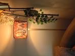 Goudkleurige vloerlamp met twee verschillende kappen, Ophalen, Zo goed als nieuw, 150 tot 200 cm