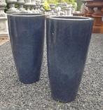 Grote geglazuurde potten antic grey bleu in twee maten., Tuin en Terras, Ophalen, 40 cm of meer, Rond, Nieuw