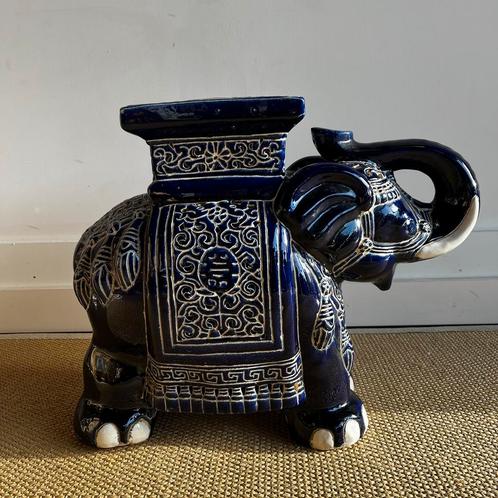 XL keramiek olifant plantentafel kruk stool vintage, Antiek en Kunst, Antiek | Keramiek en Aardewerk, Ophalen