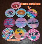 button 44mm 10 stuks NIEUW 9,- feestje carnaval vastelaovend, Verzamelen, Speldjes, Pins en Buttons, Ophalen of Verzenden, Nieuw