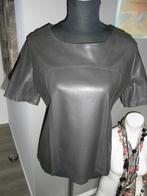 ESQUALO bruine pu leren top korte mouw mt 36/38, NIEUW!, Maat 38/40 (M), Bruin, Ophalen of Verzenden, Korte mouw