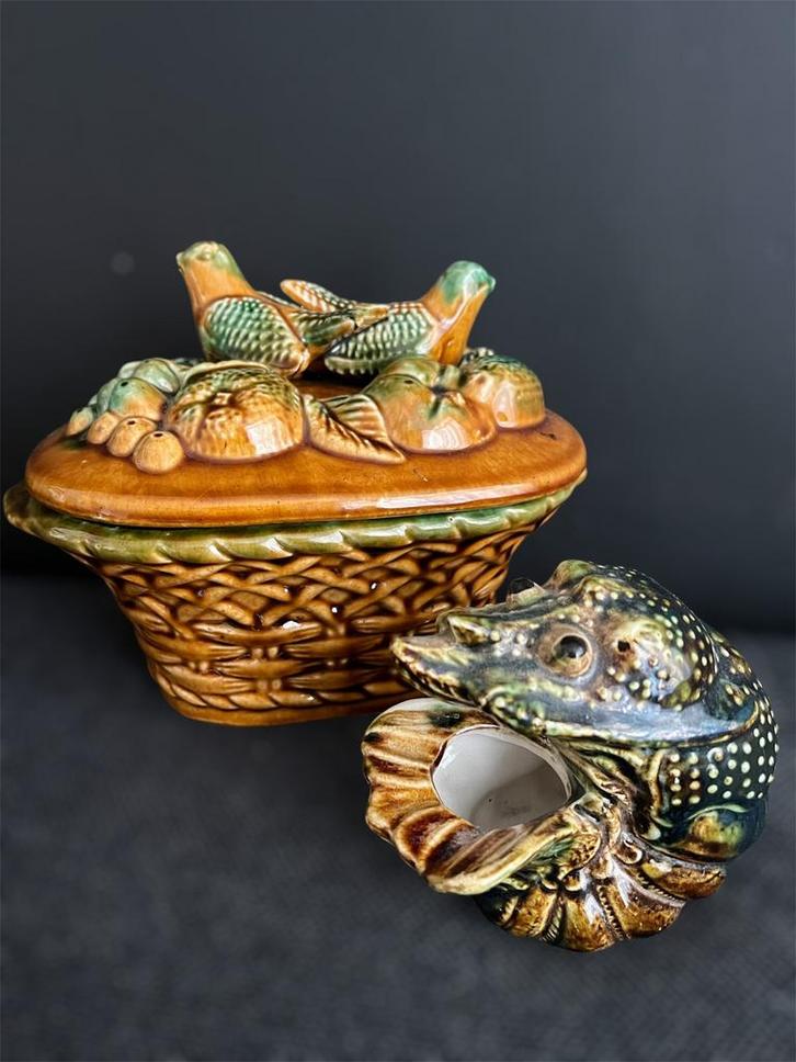 Majolica kreeft figurine, Antiek en Kunst, Antiek | Keramiek en Aardewerk, Ophalen of Verzenden