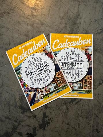 Cadeaubonnen Hof Poppendamme 2x € 15,- beschikbaar voor biedingen