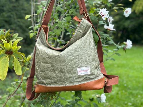 Schoudertas / rugzak, groen, Tyvek, Malique by me, Sieraden, Tassen en Uiterlijk, Tassen | Damestassen, Nieuw, Overige typen, Groen