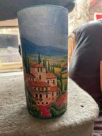 Handgemaakte Sier Vaas – Decoupage met Mediterraan Landschap, Antiek en Kunst, Ophalen