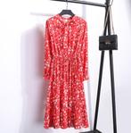 Rode bloemetjes jurk jurkje zomer lente preppy dames vrouwen, Kleding | Dames, Verzenden, Nieuw, Rood