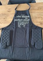 Schort met 2 overwanten, zwart.BBQ, leuks als cadeau. Nieuw, Ophalen of Verzenden, Nieuw