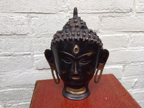 oud Nepalees bronzen Boeddha hoofd, Antiek en Kunst, Kunst | Niet-Westerse kunst, Ophalen of Verzenden