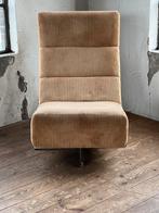 Vintage look design fauteuil, ribbelstof corduroy, Ophalen, Gebruikt, 75 tot 100 cm, Nvt