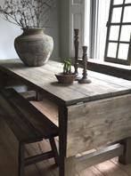 Landelijke EETTAFEL met klep * uitschuifbaar * Huisje Sfeer, Ophalen of Verzenden, Nieuw