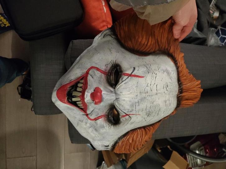 Pennywise Masker - Horror Clown, Hobby en Vrije tijd, Feestartikelen, Halloween of Griezel, Ophalen