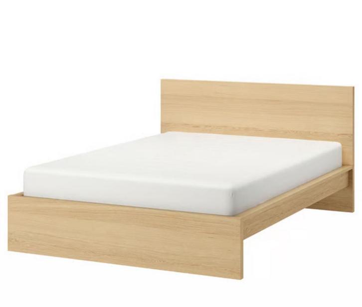 Bedframe + lattenbodem 160x200, Huis en Inrichting, Slaapkamer | Bedden, Zo goed als nieuw, Tweepersoons, 160 cm, 200 cm, Hout