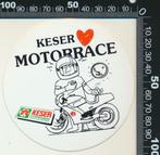 Sticker: Keser Uitzendgroep - Motorrace, Verzamelen, Auto of Motor, Ophalen of Verzenden