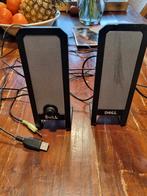 Dell A225 2.0 Luidsprekerset - Gebruikt, Computers en Software, Pc speakers, Ophalen of Verzenden, Gebruikt, Audiokanaal 2, Dell