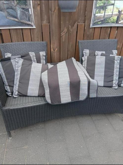 Tuin- en ligstoel kussen met bijpassende tafelkleden, Tuin en Terras, Tuinstoelen, Zo goed als nieuw, Overige materialen, Ophalen of Verzenden
