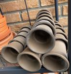 23 x terracotta bloempotjes + 10 onderschoteltjes, Gebruikt, Verzenden, Rond, Tuin
