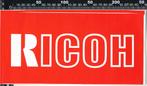 Sticker: Ricoh (Heel groot), Verzamelen, Overige typen, Ophalen of Verzenden, Zo goed als nieuw