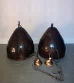 Gehamerde koperen hanglampen met ophangsysteem, Ophalen, Japandi, Gebruikt, Metaal