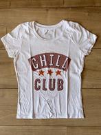 Z.g.a.n. Wit shirt met print van Hip voor de Heb, mt XS / S, Kleding | Dames, Tops, Wit, Ophalen of Verzenden, Zo goed als nieuw