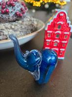 Glazen blauwe olifant van Mtarfa Glassblowers Malta, Ophalen of Verzenden