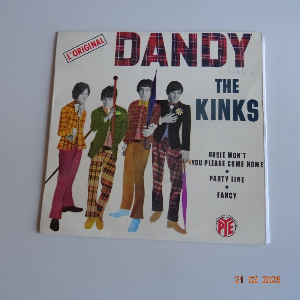 The Kinks - Dandy (epeetje), Cd's en Dvd's, Vinyl Singles, Gebruikt, EP, Pop, 7 inch, Verzenden