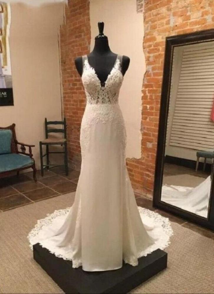 Fit en Flare bruidsjurk "Mia" - Nieuw, Kleding | Dames, Trouwkleding en Trouwaccessoires, Nieuw, Trouwjurk, Wit, Ophalen of Verzenden