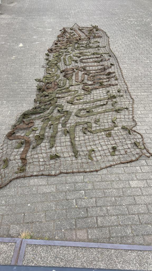 Camouflagenet jutestof jaren 50/60/70 - verschillende maten!, Verzamelen, Militaria | Algemeen, Landmacht, Overige typen, Nederland