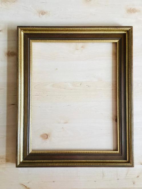 Schilderijlijst, hout, goud, bruin, vintage, 41,0x51,7, Huis en Inrichting, Woonaccessoires | Lijsten, Ophalen