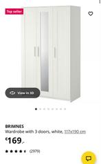 IKEA white wardrobe with mirror, Ophalen, 25 tot 50 cm