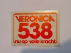 Veronica 538 nu op volle kracht Radio tv vintage sticker, Verzenden, Gebruikt, Film, Tv of Omroep