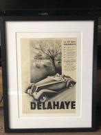 Reclame oud tijdschrift auto DELAHAYE jaren 30 fotolijst, Verzamelen, Tijdschriften, Kranten en Knipsels, Verzenden, 1920 tot 1940