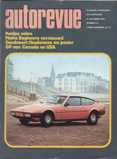 Autorevue 21 1976 : Simca Matra Bagheera - BMW 320 - Alfa, Boeken, Auto's | Folders en Tijdschriften, Gelezen, Algemeen, Ophalen of Verzenden