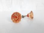 Vintage glazen meubelknoppen, deurknoppen, roze, Antiek en Kunst, Verzenden