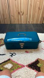Blauw Emaille vintage brood trommel., Antiek en Kunst, Antiek | Emaille, Ophalen of Verzenden