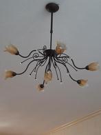 In prima staat mooie hanglamp met 7 tulpjes , z.g.a.n., Huis en Inrichting, Ophalen, Zo goed als nieuw, Metaal, Minder dan 50 cm