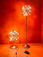 Twee vintage Space Age Sputnik lampen vloerlamp en tafellamp, Ophalen