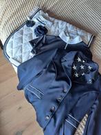 Wedstrijd set donkerblauw, Dieren en Toebehoren, Paardrijkleding, Ophalen of Verzenden, Zo goed als nieuw, Dressuur, Bovenkleding