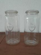 2 glazen potten weckpotten voorraadpotten weckflessen, Ophalen of Verzenden, Glas, Pot, Bus of Blik