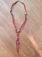 Rode ketting, kort model, Sieraden, Tassen en Uiterlijk, Kettingen, Ophalen of Verzenden, Nieuw, Rood, Overige materialen