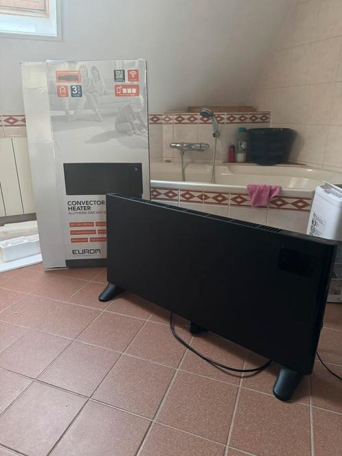 Convector kachel heater alutherm 2000 wifi black eurom, Huis en Inrichting, Kachels, Zo goed als nieuw, Vrijstaand, Overige soorten